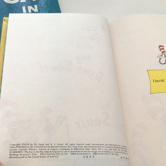 Vintage kids books pair The Cat in the Hat and I Can Read With My Eyes Shut - Picture 9 of 10